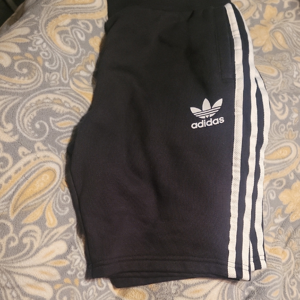 Adidas Black and White Athletic Shorts
